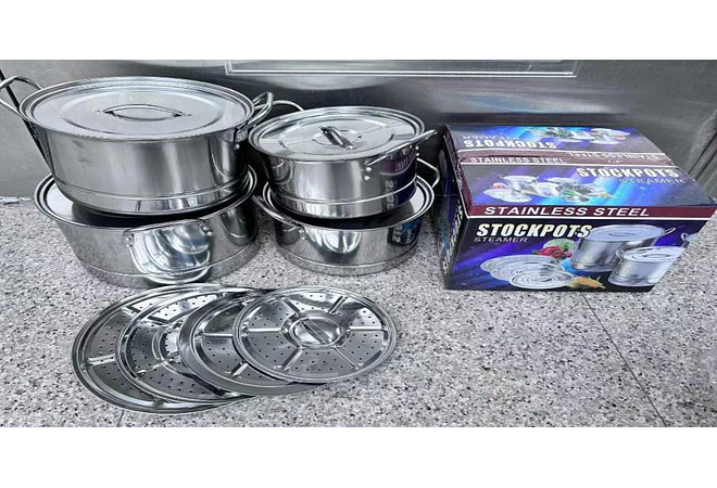 JUEGO DE 4 OLLAS DE VAPOR PARA COCINA MOD#OA8