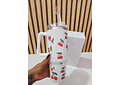 VASO ACABADO DIAMANTE FRESAS Y CEREZAS DE 1000 ML MOD# 🍒 🍓 💎