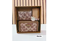 SET DE CARTERA + TARJETERO + RELOJ PARA DAMA IMITACIÓN COACH MOD# COS-1513  🌻🌷