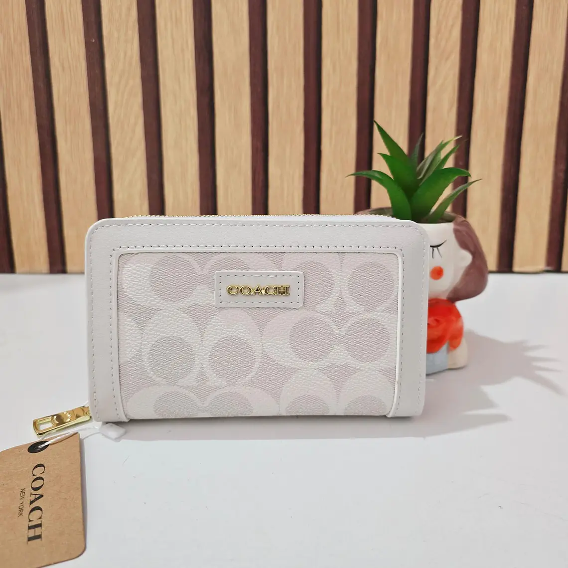 SET DE CARTERA + TARJETERO + RELOJ PARA DAMA IMITACIÓN COACH MOD# COS-1513  🌻🌷 11