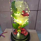 CUPULA DE PLÁSTICO CON 2 ROSAS ETERNAS CON LUZ LED MOD# 7002  🌻🌷 - Miniatura 5