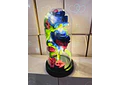 CUPULA DE PLÁSTICO CON 2 ROSAS ETERNAS CON LUZ LED MOD# 7002  🌻🌷
