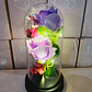 CUPULA DE PLÁSTICO CON 2 ROSAS ETERNAS CON LUZ LED MOD# 7002  🌻🌷 - Miniatura 7