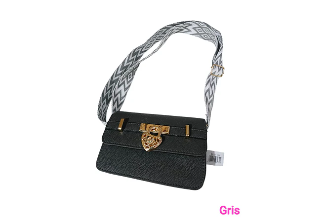 BOLSITA CASUAL BROCHE CORAZÓN MOD# E903-139  💖