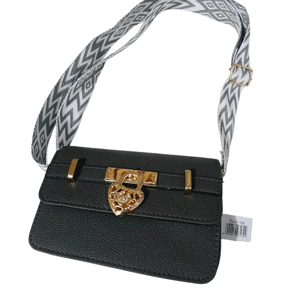 BOLSITA CASUAL BROCHE CORAZÓN MOD# E903-139  💖 5