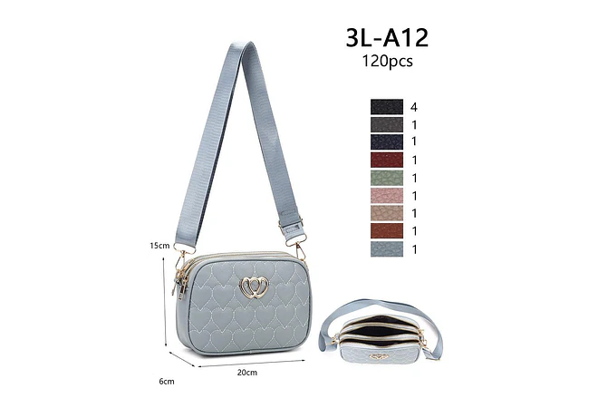 BOLSA/MARICONERA (CORAZÓN )MOD# 3L-A12  💞🌻