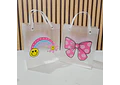 DOCENA DE BOLSITAS TRANSPARENTE MOÑO O FLORES PARA REGALO 🌷🎁