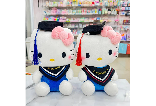 PELUCHE HELLO KITTY CON BIRRETE DE GRADUACIÓN MOD# J140🎓