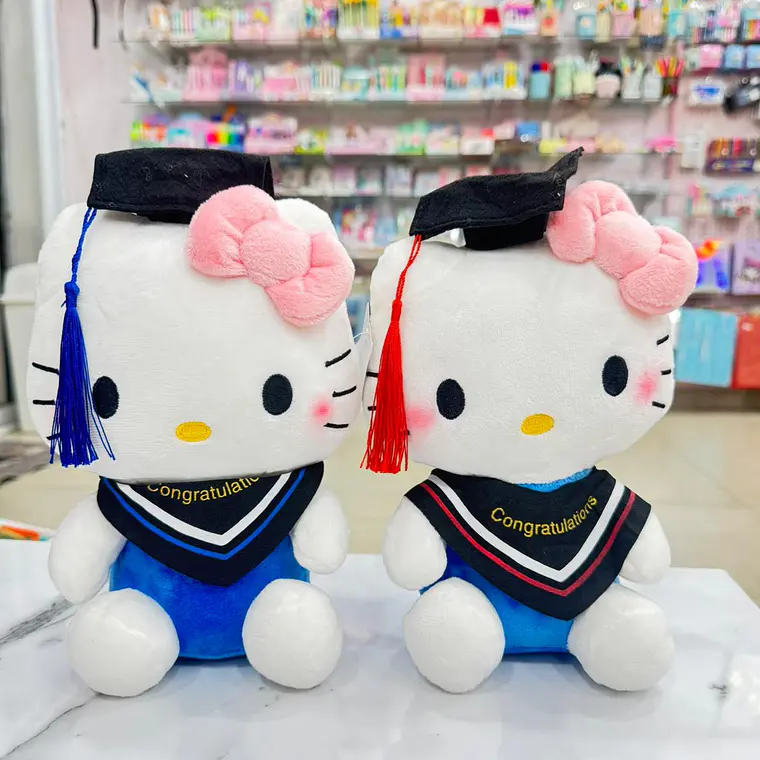 PELUCHE HELLO KITTY CON BIRRETE DE GRADUACIÓN MOD# J140🎓 1