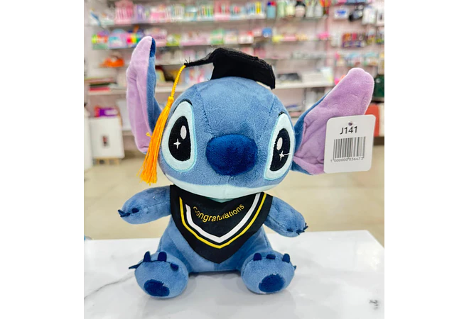 PELUCHE STITCH CON BIRRETE DE GRADUACIÓN MOD# J141 (CHICO)  🎓