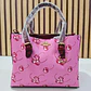🍓🍒🌸 BOLSA DE MANO COACH TEMÁTICA FLORES / FRUTAS (INCLUYE COLGANTE) MOD #C666  🌸🍒🍓- COPIAR - Miniatura 2
