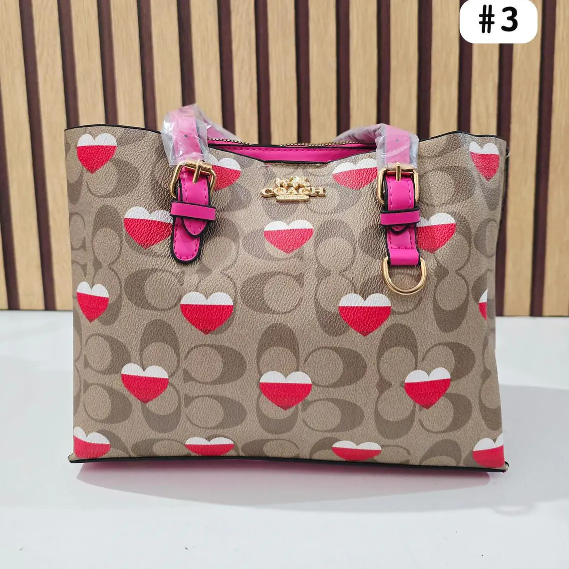 🍓🍒🌸 BOLSA DE MANO COACH TEMÁTICA FLORES / FRUTAS (INCLUYE COLGANTE) MOD #C666  🌸🍒🍓- COPIAR 4