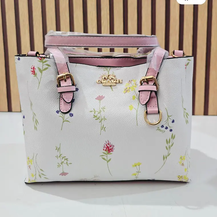 🍓🍒🌸 BOLSA DE MANO COACH TEMÁTICA FLORES / FRUTAS (INCLUYE COLGANTE) MOD #C666  🌸🍒🍓- COPIAR 8