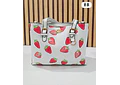 🍓🍒🌸 BOLSA DE MANO COACH TEMÁTICA FLORES / FRUTAS (INCLUYE COLGANTE) MOD #C666  🌸🍒🍓- COPIAR