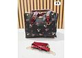 🍓🍒🌸 BOLSA DE MANO COACH TEMÁTICA FLORES / FRUTAS (INCLUYE COLGANTE) MOD #C666  🌸🍒🍓- COPIAR
