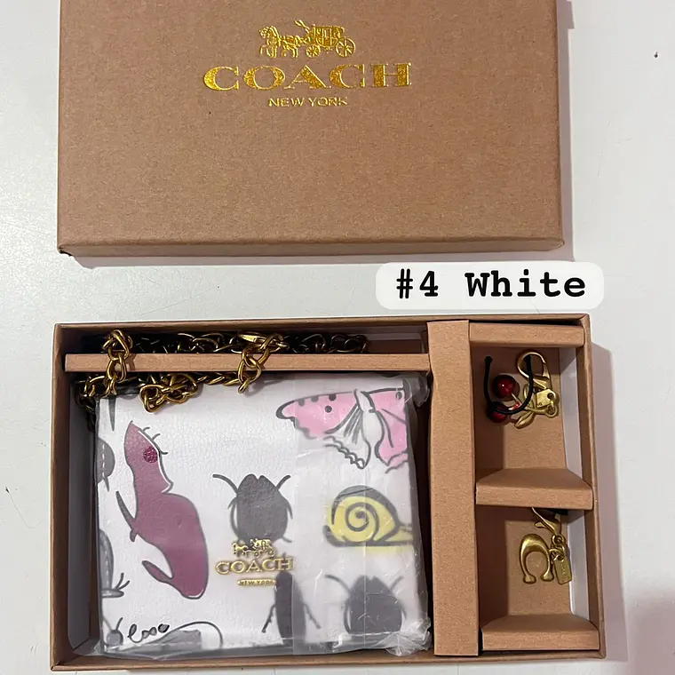 CARTERA PARA DAMA CON CADENITA (COACH) MOD# CAMO5  🍒 5
