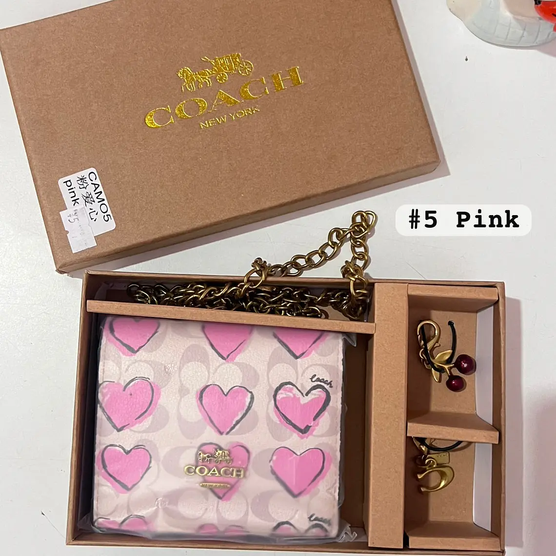 CARTERA PARA DAMA CON CADENITA (COACH) MOD# CAMO5  🍒 6