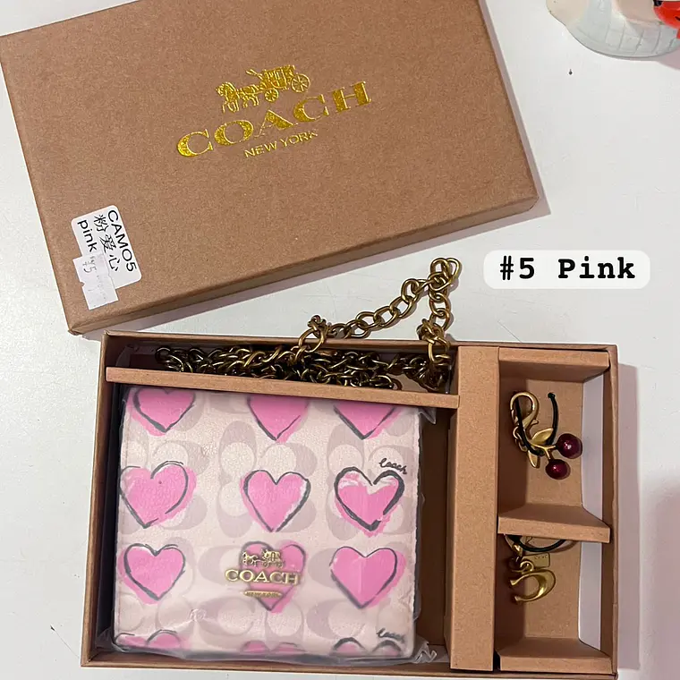 CARTERA PARA DAMA CON CADENITA (COACH) MOD# CAMO5  🍒 6