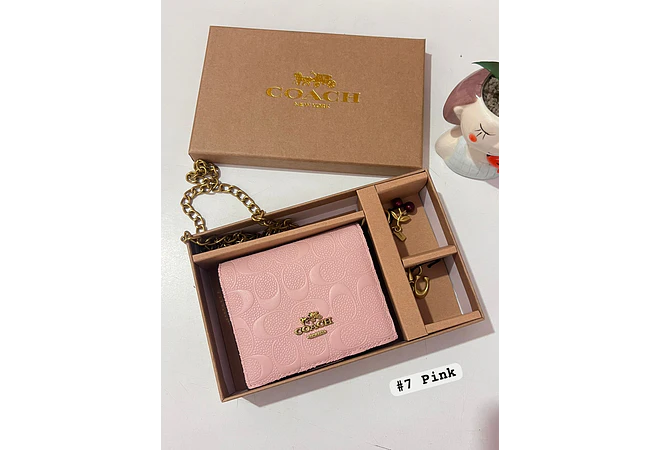 CARTERA PARA DAMA CON CADENITA (COACH) MOD# CAMO5  🍒