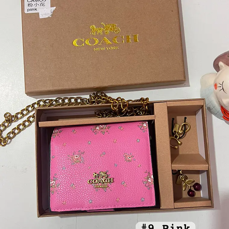 CARTERA PARA DAMA CON CADENITA (COACH) MOD# CAMO5  🍒 10