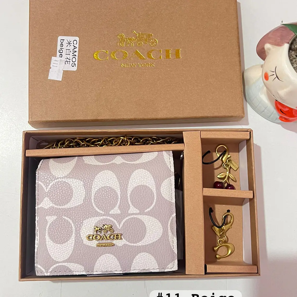 CARTERA PARA DAMA CON CADENITA (COACH) MOD# CAMO5  🍒 12