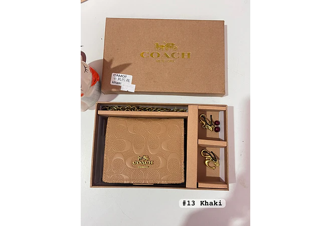 CARTERA PARA DAMA CON CADENITA (COACH) MOD# CAMO5  🍒
