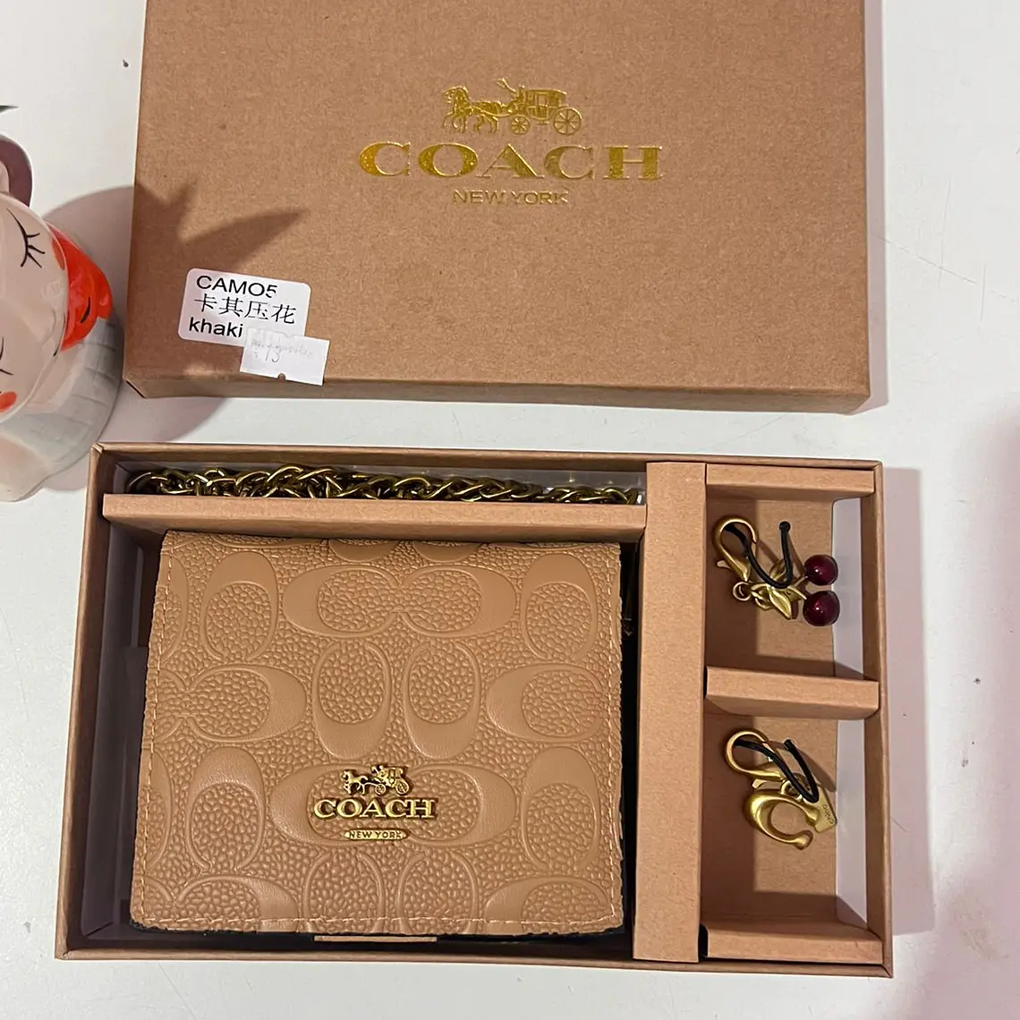 CARTERA PARA DAMA CON CADENITA (COACH) MOD# CAMO5  🍒 14