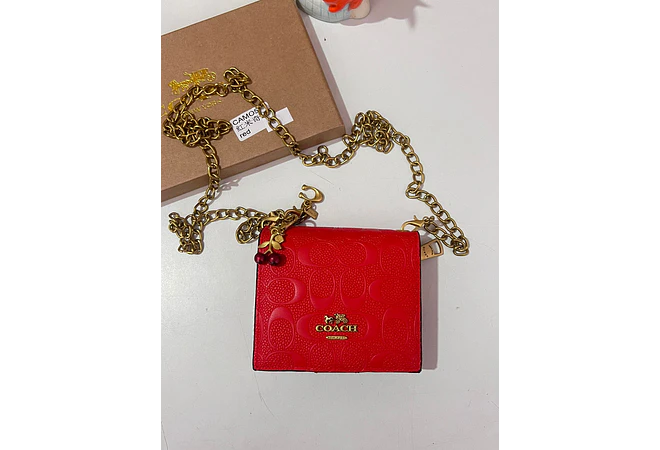 CARTERA PARA DAMA CON CADENITA (COACH) MOD# CAMO5  🍒