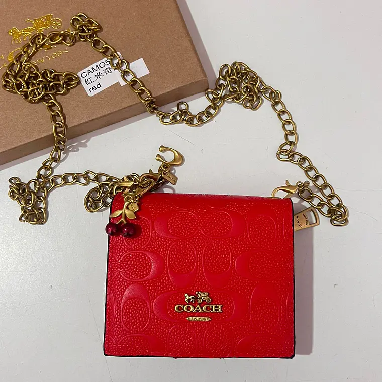 CARTERA PARA DAMA CON CADENITA (COACH) MOD# CAMO5  🍒 18