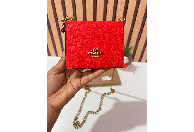CARTERA PARA DAMA CON CADENITA (COACH) MOD# CAMO5  🍒