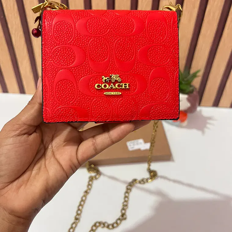CARTERA PARA DAMA CON CADENITA (COACH) MOD# CAMO5  🍒 21