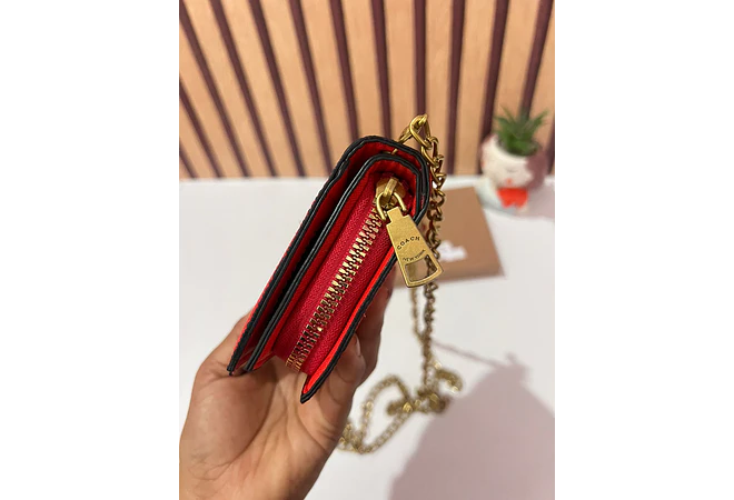 CARTERA PARA DAMA CON CADENITA (COACH) MOD# CAMO5  🍒