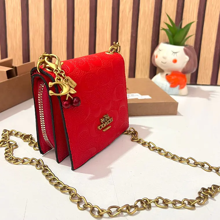 CARTERA PARA DAMA CON CADENITA (COACH) MOD# CAMO5  🍒 26