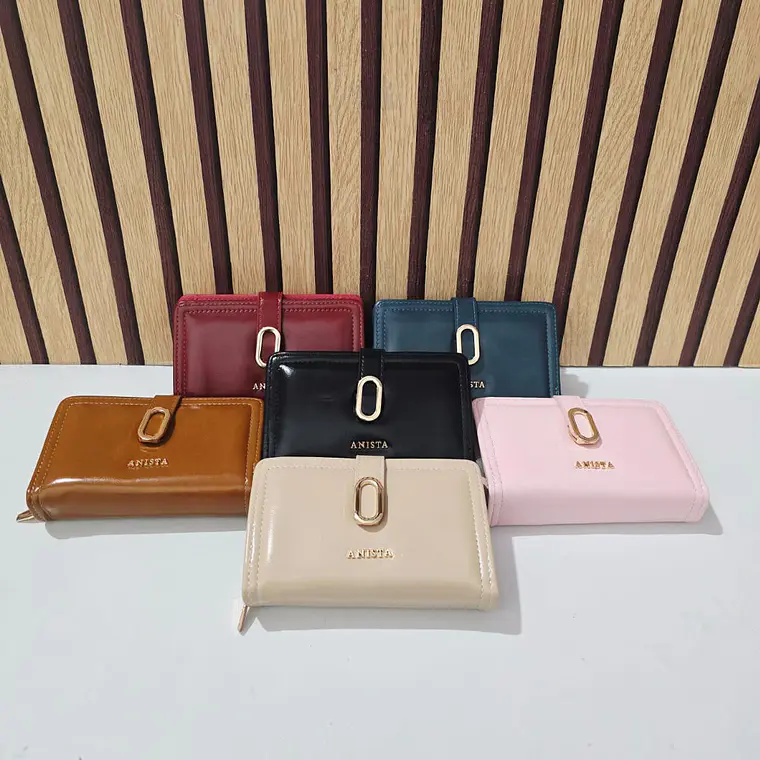 CARTERA/MONEDERO ANISTA CON BROCHE MOD# USA-37-SC-FA🥰 1