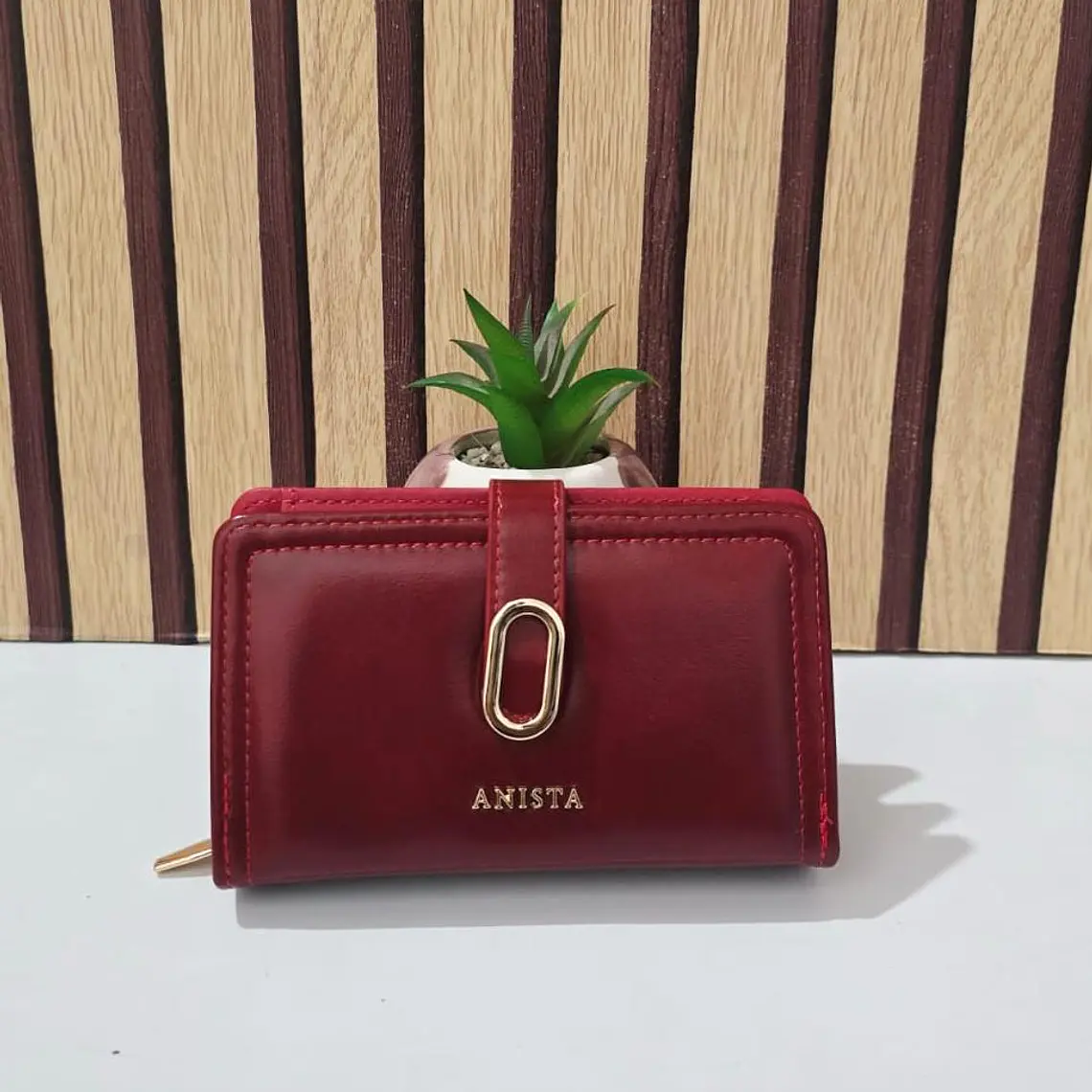 CARTERA/MONEDERO ANISTA CON BROCHE MOD# USA-37-SC-FA🥰 5