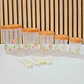 SET DE 5 TUPPER FLORES CON CUCHARITAS MEDIDORAS  MOD# 7511  - Miniatura 2