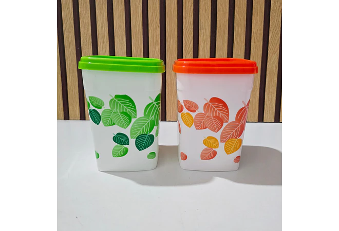 SET DE 3 TUPPERS ESTAMPADO HOJAS MOD# 7509  🍂🍀