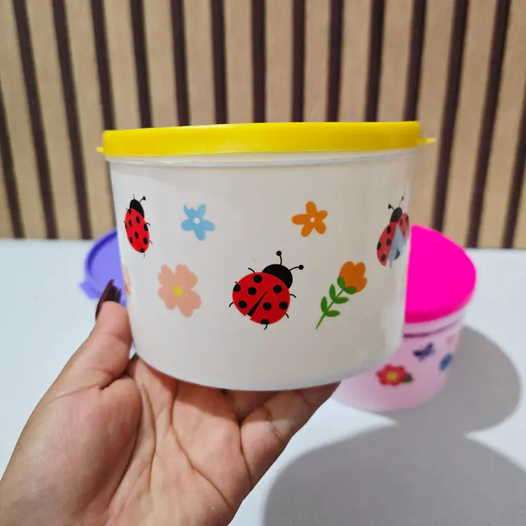 TUPPER REDONDO (ECONÓMICO) DE 800ML MOD# 01🌸🦋 2