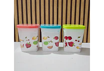 JUEGO DE 3 TUPPER CON ESTAMPADO DE FRUTAS MOD# 7510  🍓🥭
