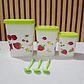 JUEGO DE 3 TUPPER CON ESTAMPADO DE FRUTAS MOD# 7510  🍓🥭 - Miniatura 2