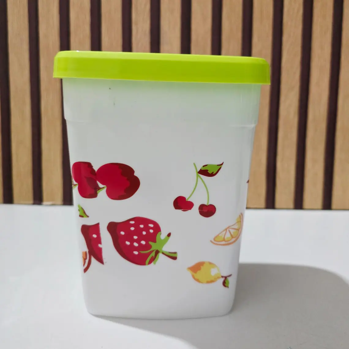 JUEGO DE 3 TUPPER CON ESTAMPADO DE FRUTAS MOD# 7510  🍓🥭 5