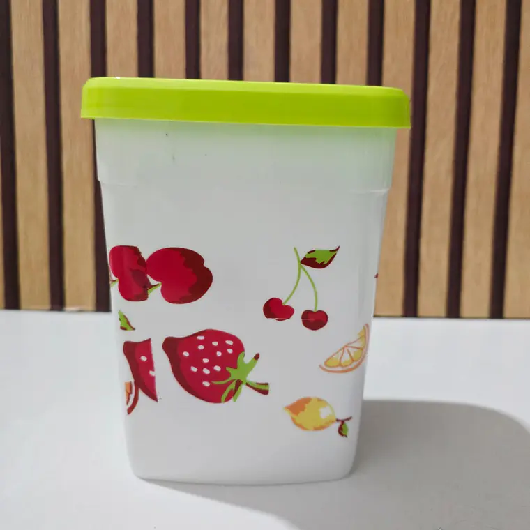 JUEGO DE 3 TUPPER CON ESTAMPADO DE FRUTAS MOD# 7510  🍓🥭 5