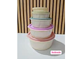 JUEGO DE 5 TUPPER REDONDOS/CUADRADOS/RECTANGULARES VARIOS TAMAÑOS MOD# 7537/7536/7535🍪🥗
