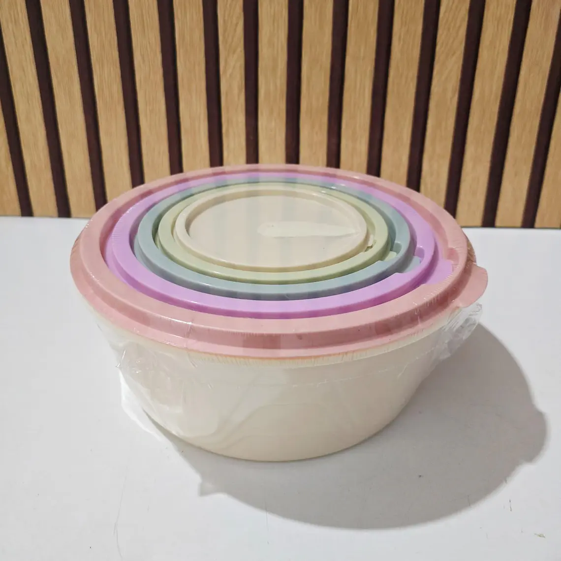 JUEGO DE 5 TUPPER REDONDOS/CUADRADOS/RECTANGULARES VARIOS TAMAÑOS MOD# 7537/7536/7535🍪🥗 4