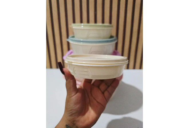 JUEGO DE 5 TUPPER REDONDOS/CUADRADOS/RECTANGULARES VARIOS TAMAÑOS MOD# 7537/7536/7535🍪🥗