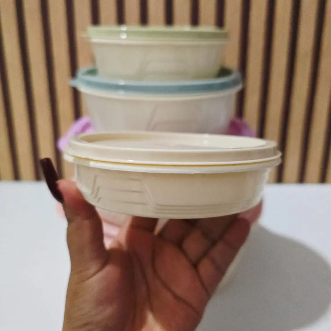 JUEGO DE 5 TUPPER REDONDOS/CUADRADOS/RECTANGULARES VARIOS TAMAÑOS MOD# 7537/7536/7535🍪🥗 5