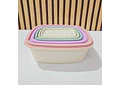 JUEGO DE 5 TUPPER REDONDOS/CUADRADOS/RECTANGULARES VARIOS TAMAÑOS MOD# 7537/7536/7535🍪🥗