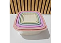 JUEGO DE 5 TUPPER REDONDOS/CUADRADOS/RECTANGULARES VARIOS TAMAÑOS MOD# 7537/7536/7535🍪🥗