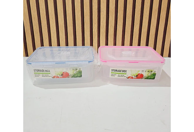 JUEGO DE 5 TUPPERS TRANSPARENTES/RECTANGULARES MOD# 7524  🥗🍉