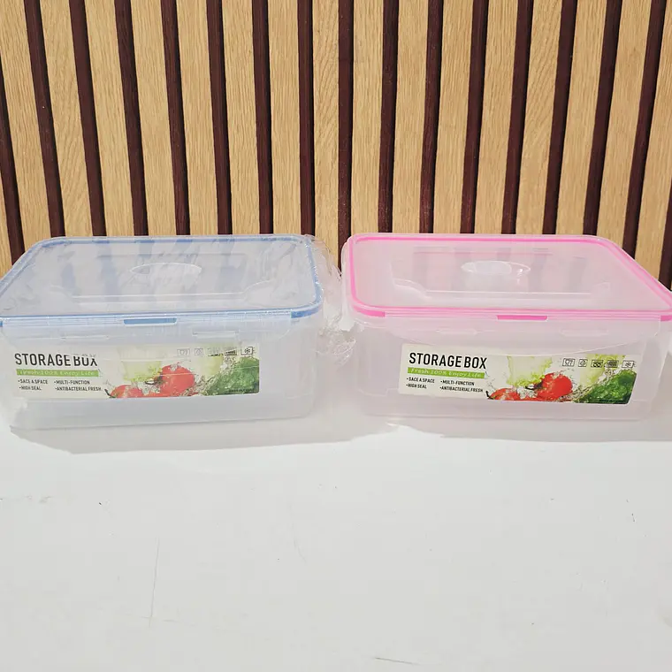 JUEGO DE 5 TUPPERS TRANSPARENTES/RECTANGULARES MOD# 7524  🥗🍉 1